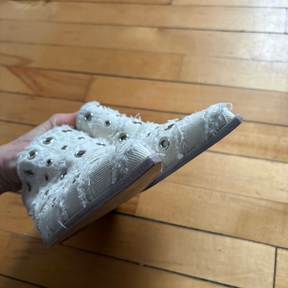 Elena Iachi Sz 39 (8.5) Western Rivet Boho Slip On Heel Pointy Toes Shoes - Picture 5 of 9